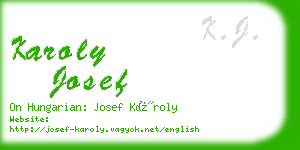 karoly josef business card